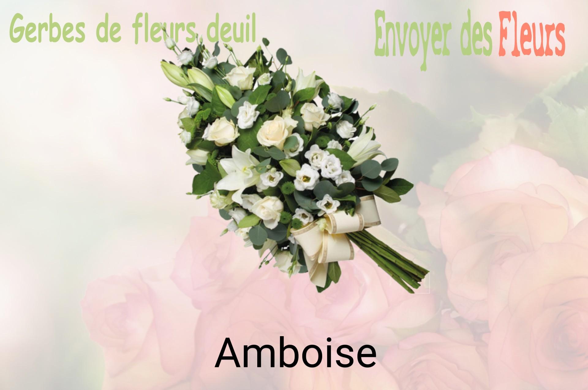 Gerbe de fleurs de deuil livrée à Amboise